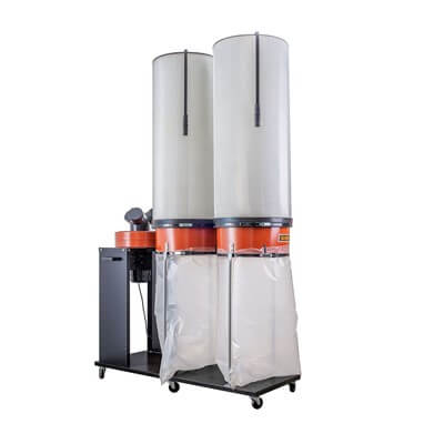 Sherwood 3HP Industrial Dust Extractor Single-Stage Collection 2300CFM with Twin Filter Cartridges